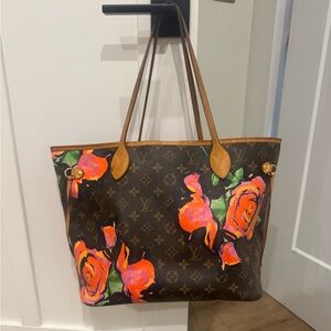 Louis Vuitton Stephen Sprouse Monogram Roses Neverfull MM tote bag.